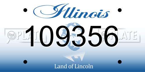 109356 Illinois License Plate