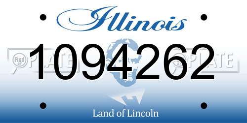 1094262 Illinois License Plate