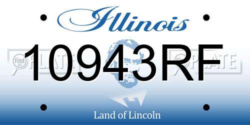 10943RF Illinois License Plate