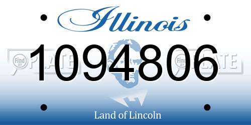 1094806 Illinois License Plate