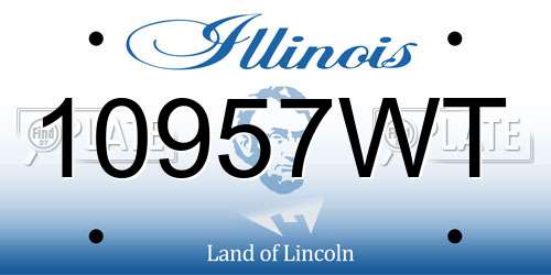 10957WT Illinois License Plate