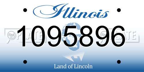 1095896 Illinois License Plate