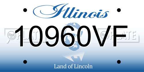 10960VF Illinois License Plate