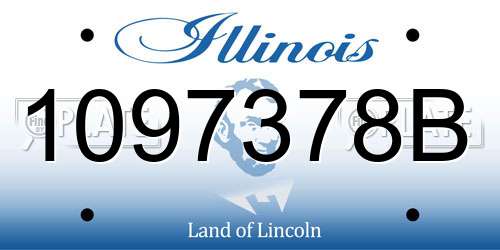 1097378B Illinois License Plate