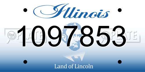 1097853 Illinois License Plate
