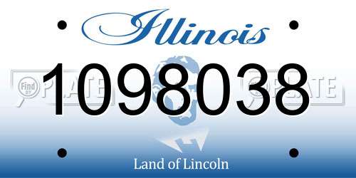 1098038 Illinois License Plate