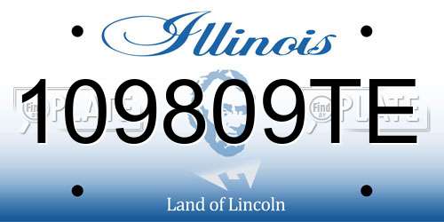 109809TE Illinois License Plate