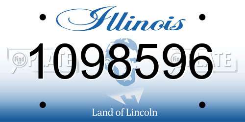 1098596 Illinois License Plate