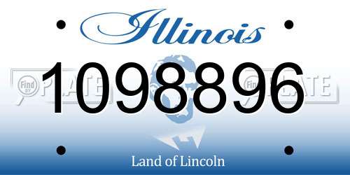 1098896 Illinois License Plate