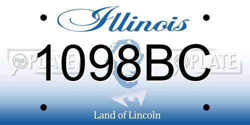 1098BC Illinois License Plate