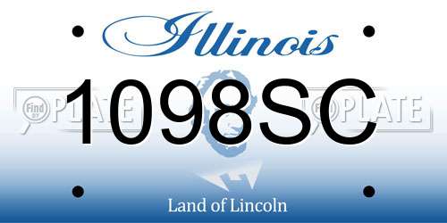 1098SC Illinois License Plate