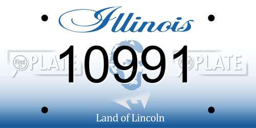 10991 Illinois License Plate