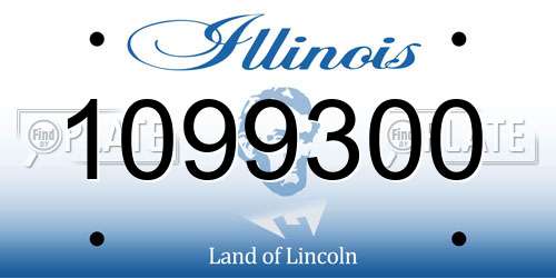 1099300 Illinois License Plate