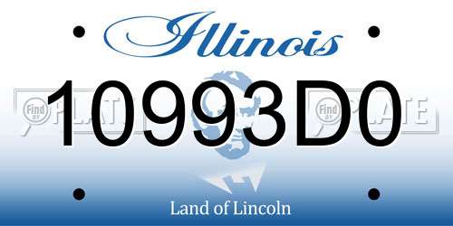 10993D0 Illinois License Plate