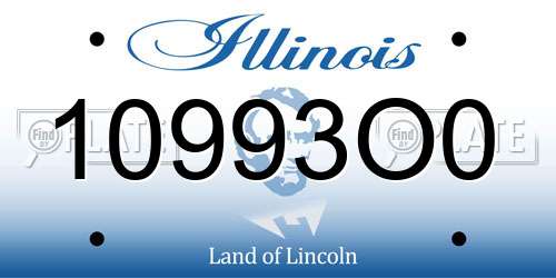 10993O0 Illinois License Plate