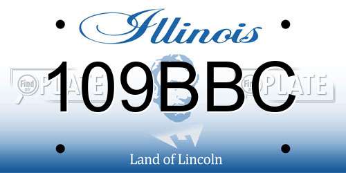 109BBC Illinois License Plate