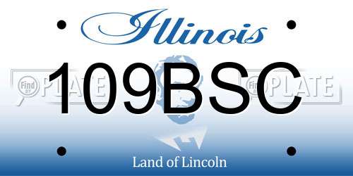 109BSC Illinois License Plate