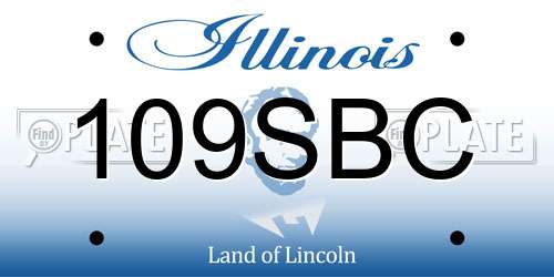 109SBC Illinois License Plate
