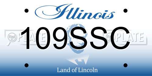 109SSC Illinois License Plate