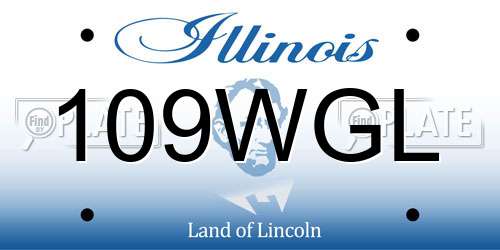 109WGL Illinois License Plate