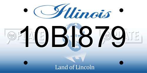 10BI879 Illinois License Plate