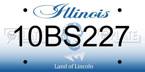 10BS227 Illinois License Plate