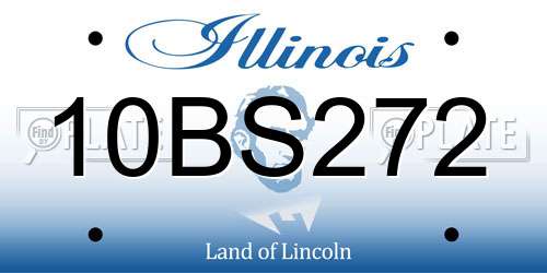 10BS272 Illinois License Plate