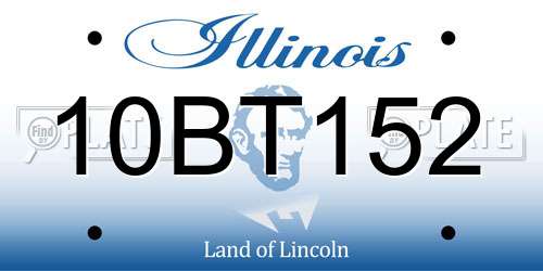 10BT152 Illinois License Plate