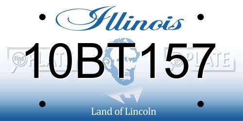 10BT157 Illinois License Plate