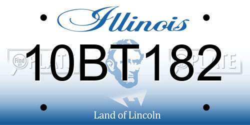 10BT182 Illinois License Plate