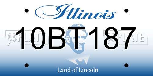 10BT187 Illinois License Plate