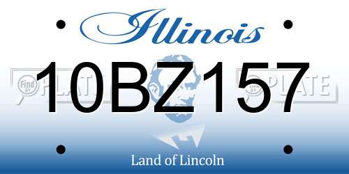 10BZ157 Illinois License Plate