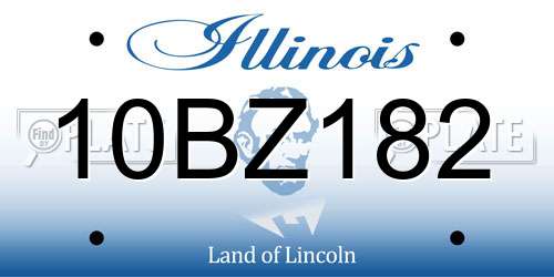 10BZ182 Illinois License Plate