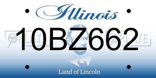 10BZ662 Illinois License Plate