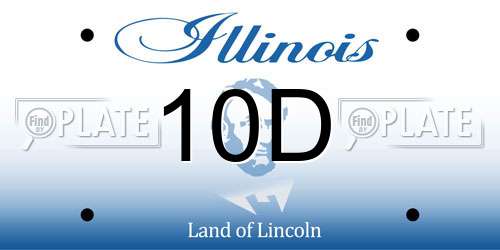 10D Illinois License Plate