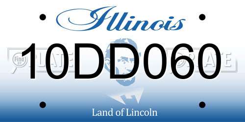 10DD060 Illinois License Plate