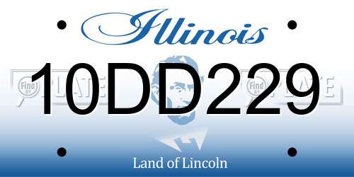 10DD229 Illinois License Plate
