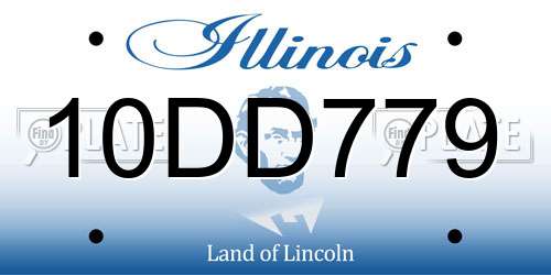 10DD779 Illinois License Plate