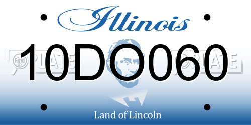 10DO060 Illinois License Plate