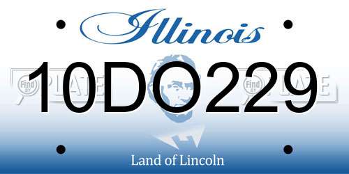 10DO229 Illinois License Plate