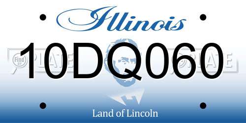 10DQ060 Illinois License Plate