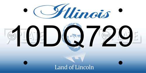 10DQ729 Illinois License Plate