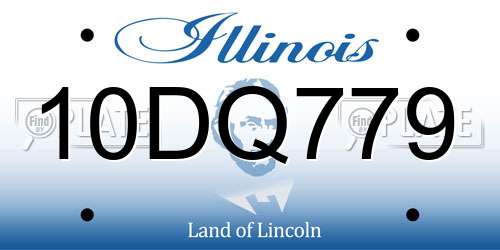 10DQ779 Illinois License Plate