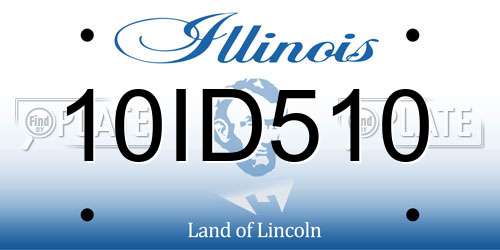 10ID510 Illinois License Plate