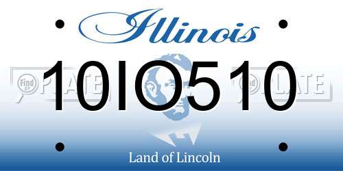 10IO510 Illinois License Plate