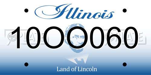 10OO060 Illinois License Plate