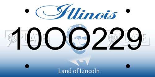 10OO229 Illinois License Plate