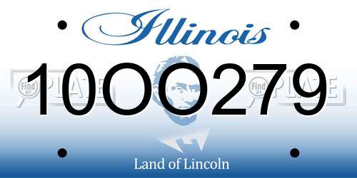 10OO279 Illinois License Plate
