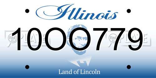 10OO779 Illinois License Plate