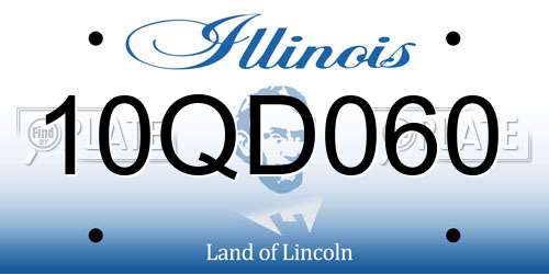10QD060 Illinois License Plate